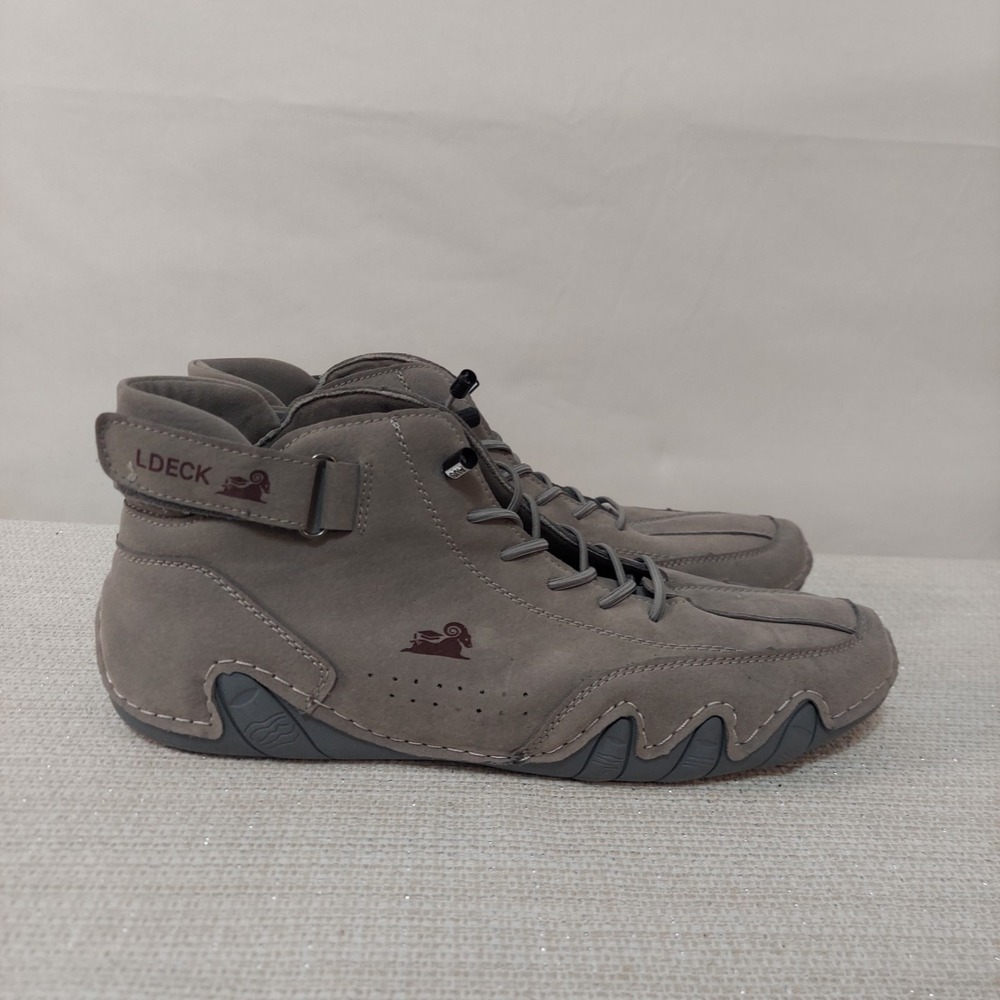 LDeck Italian Suede‎ Boots High Top Men Casual Shoes Leather 42 Men 9/Women 10.5